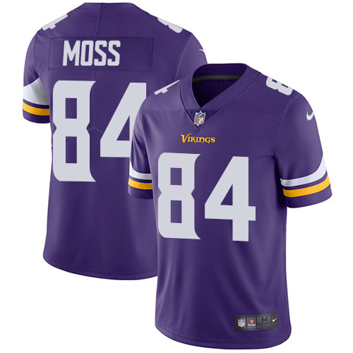 Nike Vikings #84 Randy Moss Purple Team Color Men's Stitched NFL Vapor Untouchable Limited Jersey